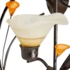Amber Lilies Candle Wall Sconce - Elegant Home Decor Accent