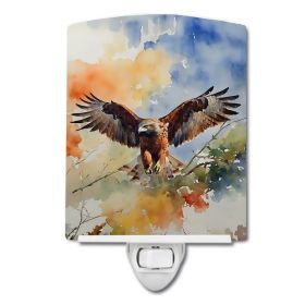 NEW Hawk Ceramic Night Light Compact, UL-Certified, Ideal for Bedroom, Bathroom, Nursery, Hallway, Kitchen, 6x4x3, Multicolor