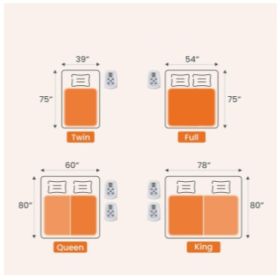 Heating Mattress King Size 80 X 78 Inches   Ultra Wide Dual Controller Electric Heater, 12 Heating Settings, Automatic Shutdown Within 12 Hours (Option: King)
