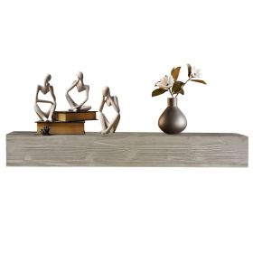 72" Rustic Wood Fireplace Mantel,Wall-Mounted & Floating Shelf for Home Decor (Color: as Pic)