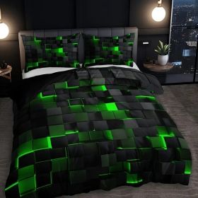 Abstract Grid Series Quilt Cover Digital Printing Bedding (Option: 5 Style-173 X218 Two Pieces)
